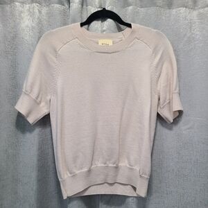 Elie‎ Tahari merino wool short sleeved sweater